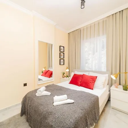 Modern Flat With Shared Pool And Balcony In Alanya アブサルア